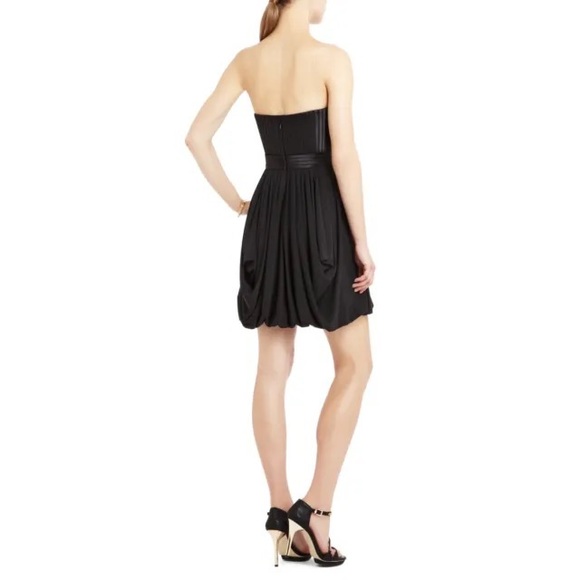 BCBGMAXAZRIA MARTA BLACK ALENE CORSET STYLE COCKTAIL DRESS JYX6U398 SIZE 6 - Picture 2 of 6